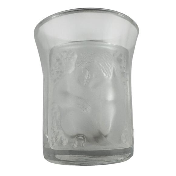 Lalique Les Enfants Signed Shot Glass Near Mint French Crystal Heirloom - Picture 1 of 4